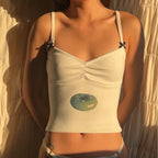 Fruits Patchwork Bow Crop Top