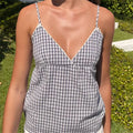 Peplum Spaghetti Strap Crop Top
