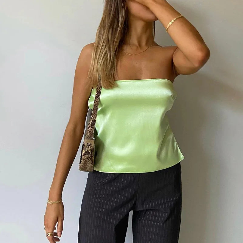 Strapless Bandage Bustier Crop Top