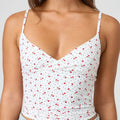 Spaghetti Strap V-Neck Crop Top