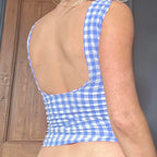 Gingham Plaid Coquette Crop Top