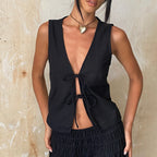 Double Tie Closure Crop Top