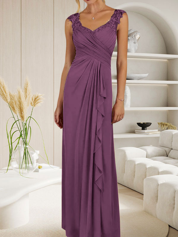 Vestido de malla plisada con escote corazón y corte en A color champán