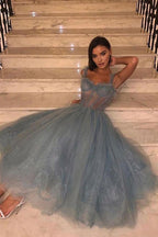 Tulle Lace Tea Length Prom Dress Tulle Lace Homecoming Dress