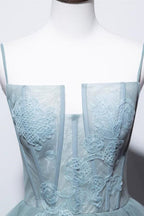 Lace Long Prom Dresses, Green Lace Long Formal Evening Dresses