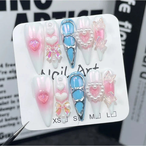 Detachable Nail Stickers Heavy-Duty Dark Style for Finger Application