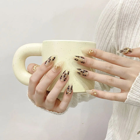 Handmade  Full Cover French Gel Detachable Hand Pressing Luxury Artificial False Nails Sticky Nails