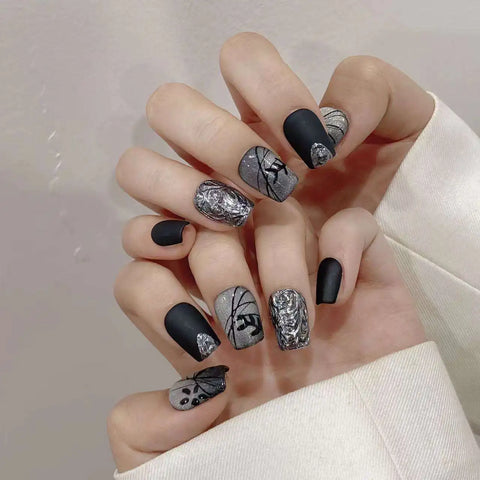 New Style Handmade Different Shape Artificial Nail Salon Removable Full Cover ABS Press on Nails Tips
