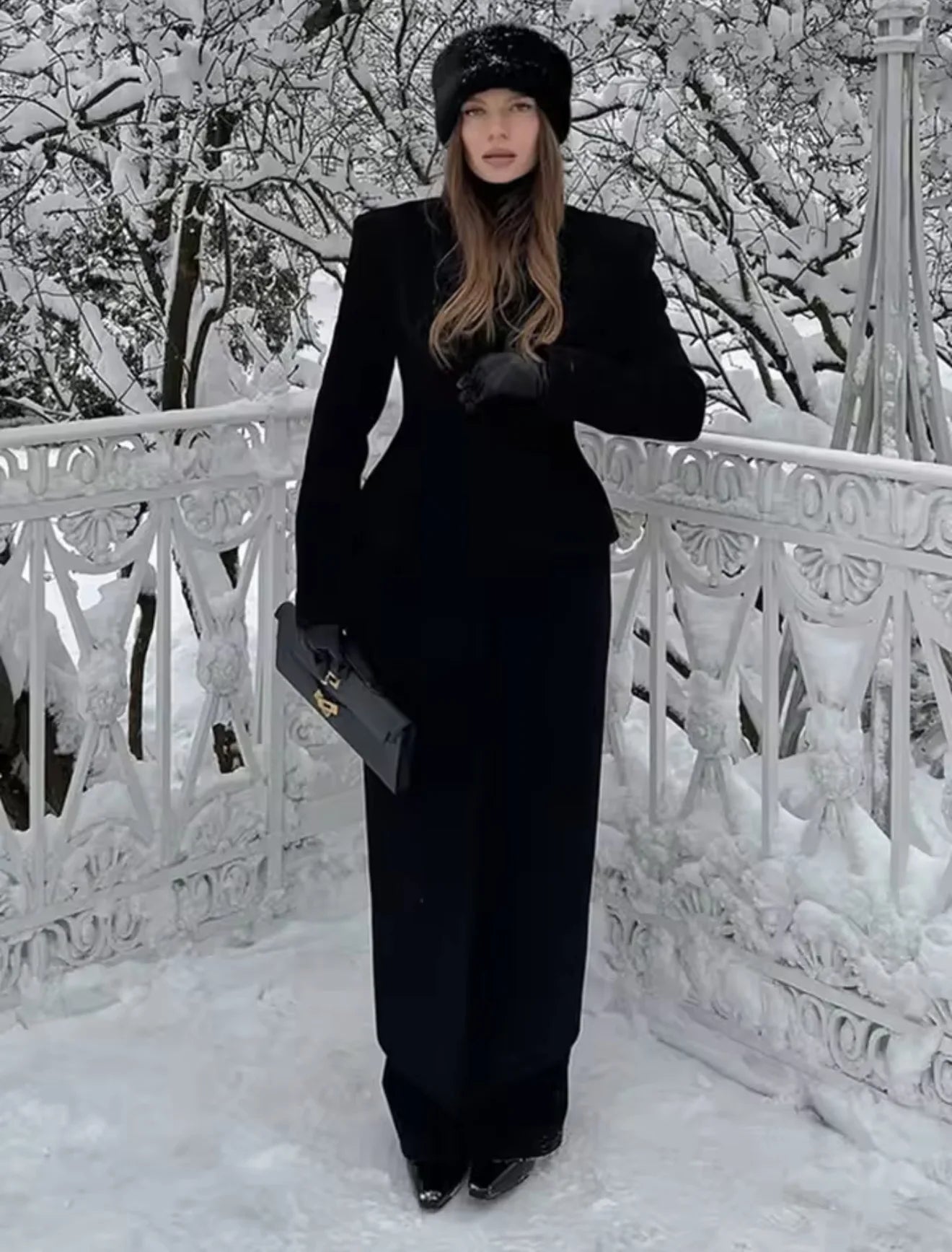 Casual Coats Ladies Autumn Winter Elegant Jacket Lapel Long Coat Women