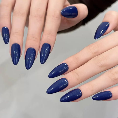 Pure Color 10Pcs Acrylic Artificial Handmade Nails Fingernails False Nails Press on Nails