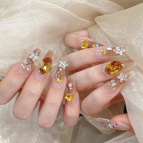 New Style Handmade Different Shape Artificial Nail Salon Removable Full Cover ABS Press on Nails Tips