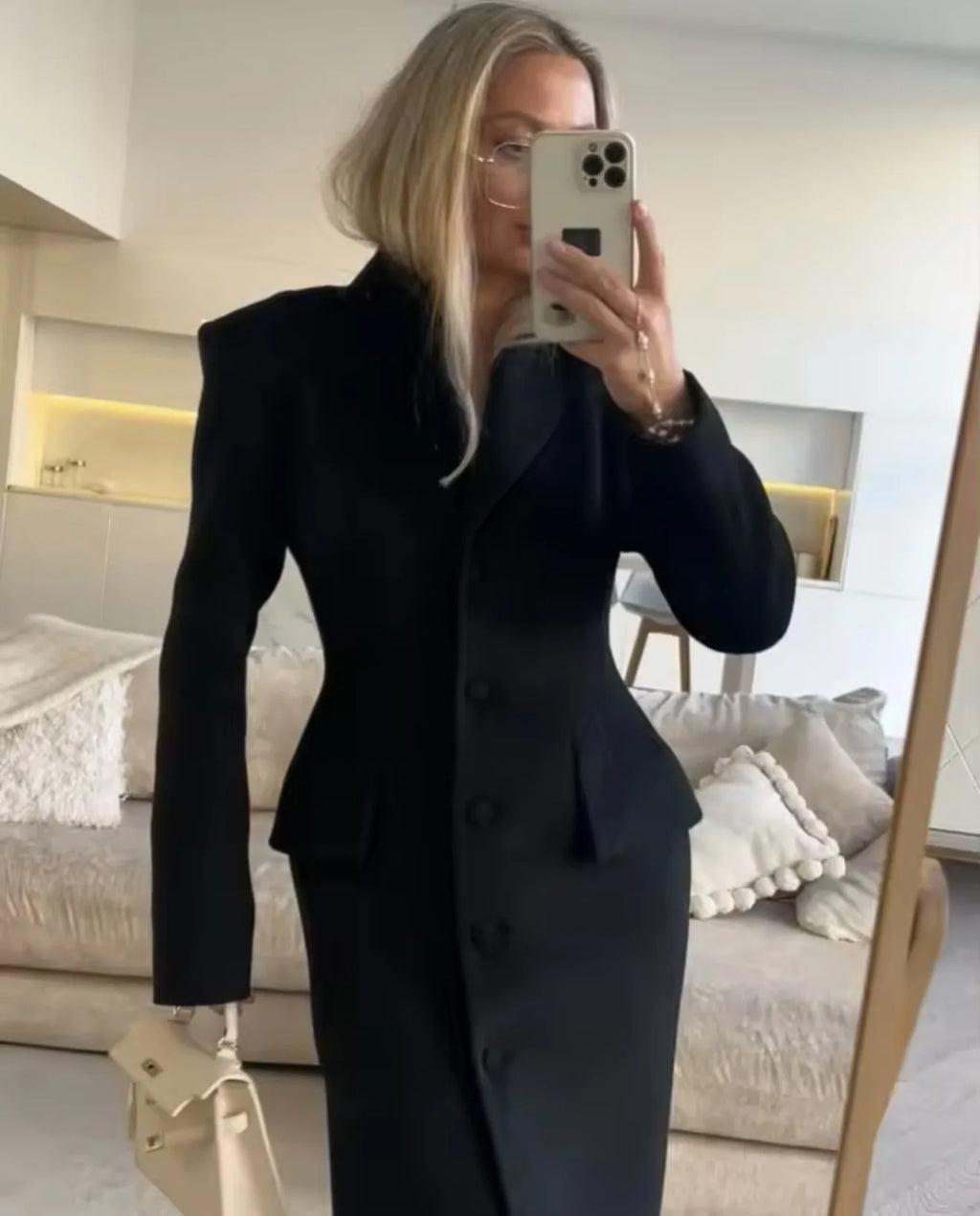Casual Coats Ladies Autumn Winter Elegant Jacket Lapel Long Coat Women