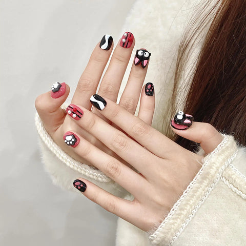 New Style Handmade Different Shape Artificial Nail Salon Removable Full Cover ABS Press on Nails Tips