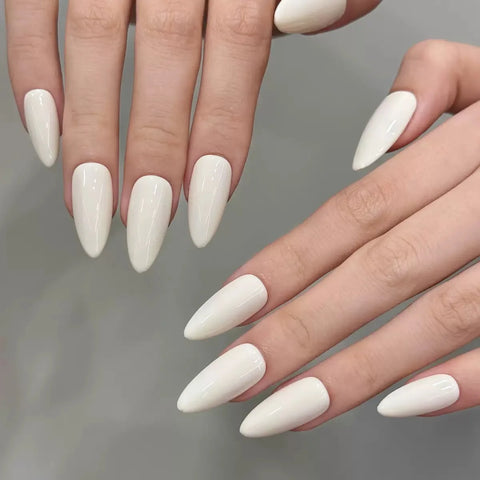 Pure Color 10Pcs Acrylic Artificial Handmade Nails Fingernails False Nails Press on Nails