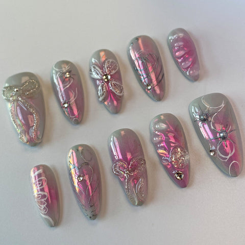 Butterfly DreamCarefully designed pure handmade press-on gel nails