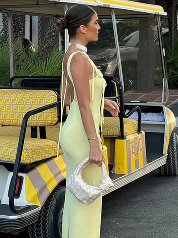 Vestido vacacional de punto con flores 3D