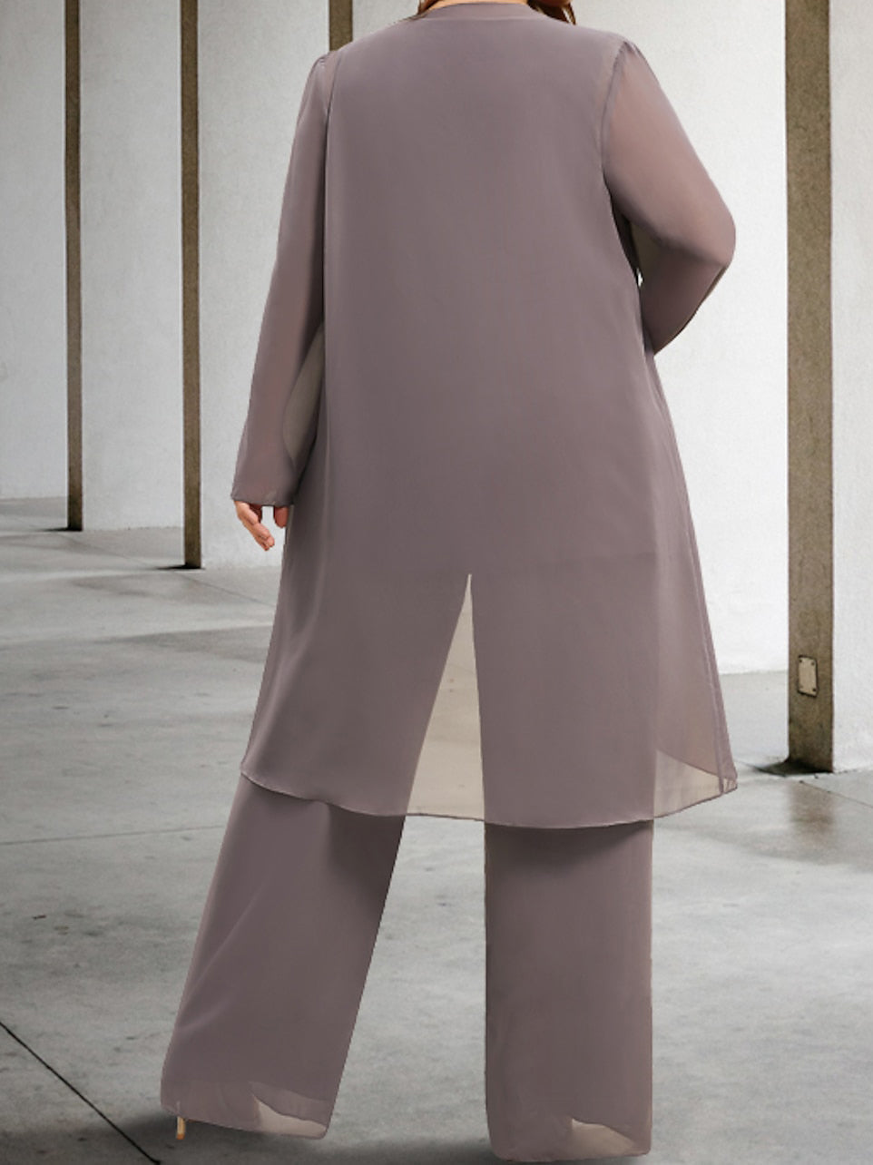 Chiffon-Hosenanzüge mit Jacke für die Mutter der Braut 