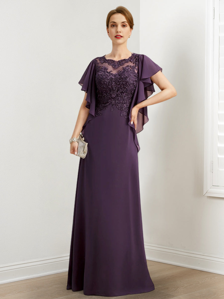 Vestidos de madre de la novia de corte A/princesa con apliques 