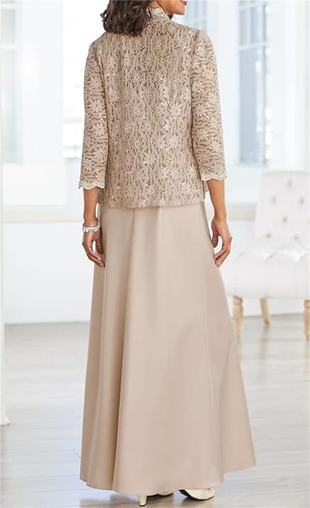 Etui-/Säulenkleid mit Spaghettiträgern, bodenlang, für die Mutter der Braut 