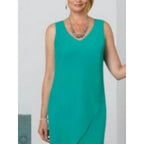 Vestido de dos piezas para madre de la novia, corte tubo, escote en V, mangas 3/4 y largo hasta la rodilla 