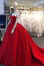 Schickes Ballkleid Trägerlos Weinrot Langes Ballkleid/Abendkleid