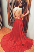 Simple A-Line Spaghetti Straps Hunter Cheap Prom Dress/Evening Dress