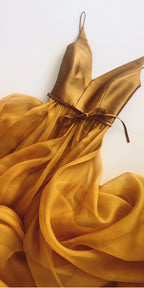 Formal A-Line V-Neck Spaghetti Strap Cheap Long Prom/Evening Dresses