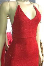 Gorgeous Glitter Sequins Prom Dresses Mermaid Halter Evening Gowns