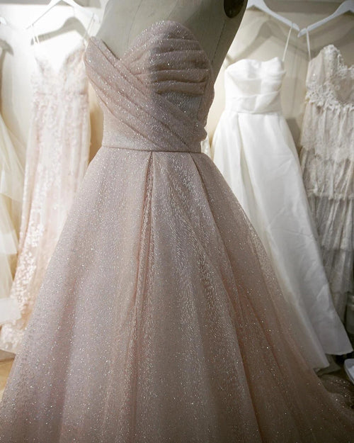 Schöne Ballkleider Sweetheart Lange Glitzernde Ballkleid Charmantes Abendkleid