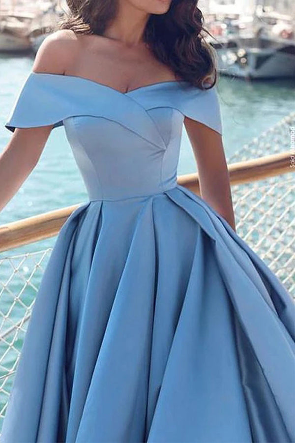 Cheap Off-the-shoulder Long Sweep/Brush Train Prom Dress/Evening Dress
