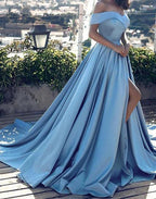 Cheap Off-the-shoulder Long Sweep/Brush Train Prom Dress/Evening Dress