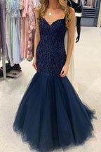 Charming Mermaid Sweetheart  Long Prom Dresses with Lace,Evening Dresses