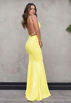 Charming Satin Mermaid Sweetheart Spaghetti Straps Long Prom Dresses.Elegant Evening Dresses