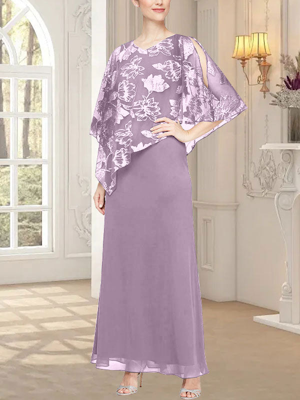 Vestido largo de malla brillante con corpiño asimétrico superpuesto novedoso 