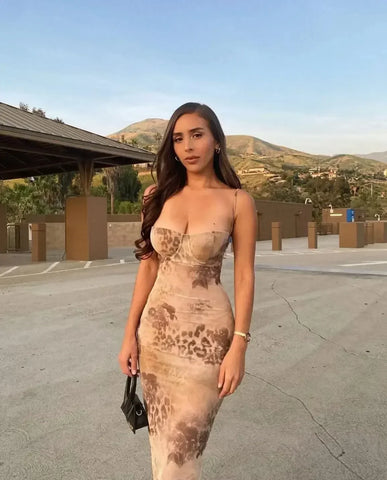 Vestido de vacaciones con volantes irregulares Mingmingxi