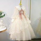 Vestido de primera comunión para niña de las flores, elegante, con vuelo, para bautizo, princesa, desfile 