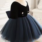 Kommunionkleid für Mädchen, elegantes schwarzes Sommerkleid für Mädchen, festlicher Anlass, Prinzessinnenkleid 
