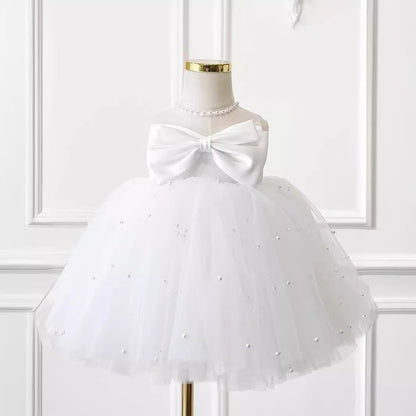 Cute Baby Girl Puffy Bead Princess Dress Toddler Birthday Princess Dress