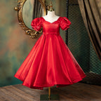 Baby Girl Dress Little Girl Gorgeous Ball Gown Communion Puff Sleeves Princess Dress