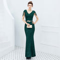 Evening dress women's new banquet temperament elegant long sequined aura queen fishtail thin