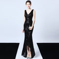 Evening dress V-neck sexy night show socialites party dress dinner dress host