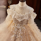 Toddler Ball Gowns Girl Pageant Formal Party Communion Dress Sequin Princess Dress