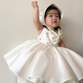 Vestido de niña de las flores para bautizo, comunión, bautizo, sin mangas, para fiesta de cumpleaños 