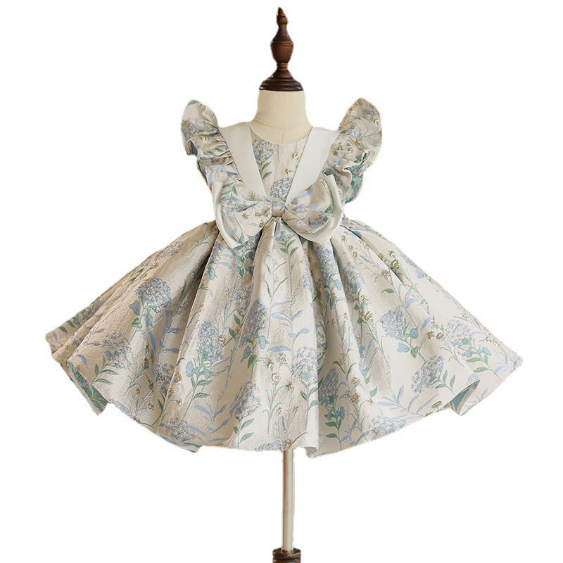 Kleid für Mädchen, Blumenmädchen, Kommunion, Hochzeit, festlich, mit Schleife, flauschig, Prinzessinnenkleid 