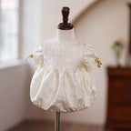 Niedliches Babykleid mit Blumenmuster, Kleinkindkleid für Festlichkeiten, Erstkommunion, Prinzessinnenkleid 