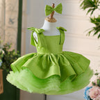 Elegante vestido de primera comunión para niña, vestido de princesa para cumpleaños de niña pequeña. 