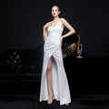 Bridal long suspender thank you banquet slim fishtail skirt wedding car model exhibition dress