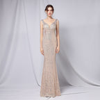 New sequined fishtail dress performance Internet celebrity event banquet etiquette evening dress
