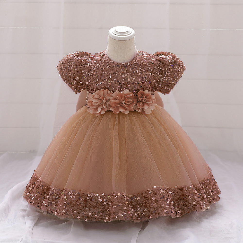 Kommunionkleid für Mädchen, Festkleid für Kleinkinder, Taufe, Geburtstagskleid für Prinzessinnen 