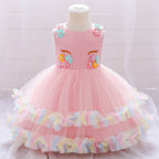 Vestido de primera comunión para niña, vestido de fiesta de cumpleaños para niña, vestidos formales para niña 